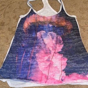 Pink Lotus t back tank Pink Lotus
